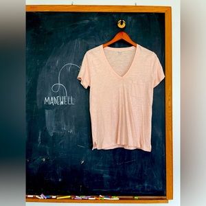 Madewell Whisper Cotton V-Neck Pocket Tee Size M